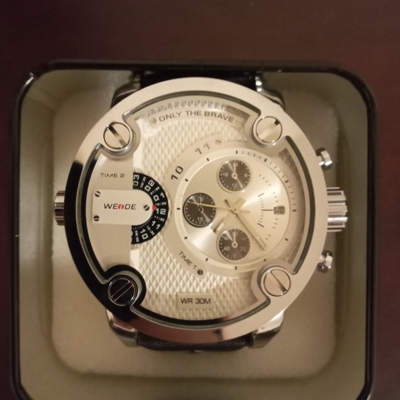 New Dual Time zone White Weide Men’s Fashion Watch with box - Picture 1 of 4